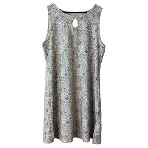 Nuu-Muu Colorful Sanddollar Ocean Shores Dress Ruu Muu Blue Peach Large Beach